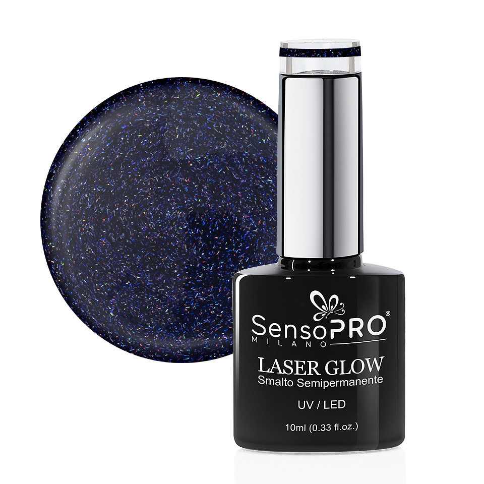 Oja Semipermanenta Holografica Laser Glow SensoPRO Milano 10ml, Royal Orchid #30