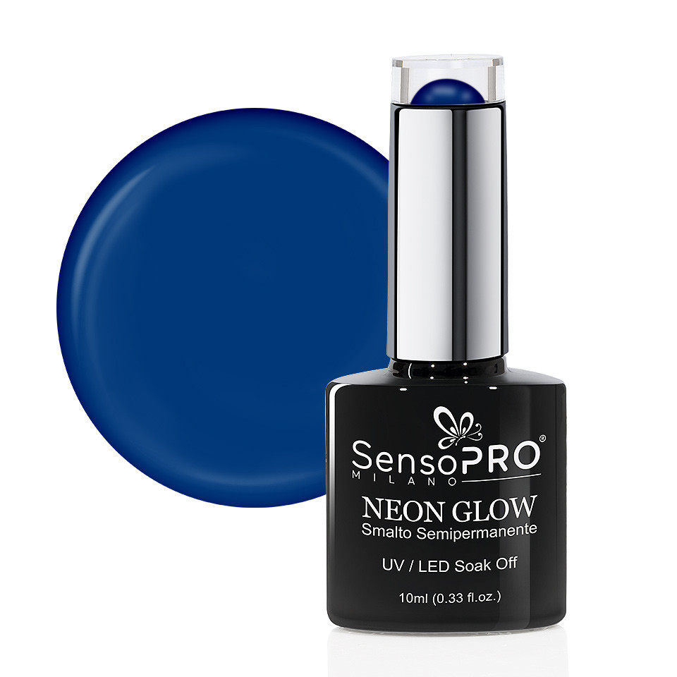 Oja Semipermanenta Neon Glow SensoPRO Milano #45 Laser Navy, 10ml