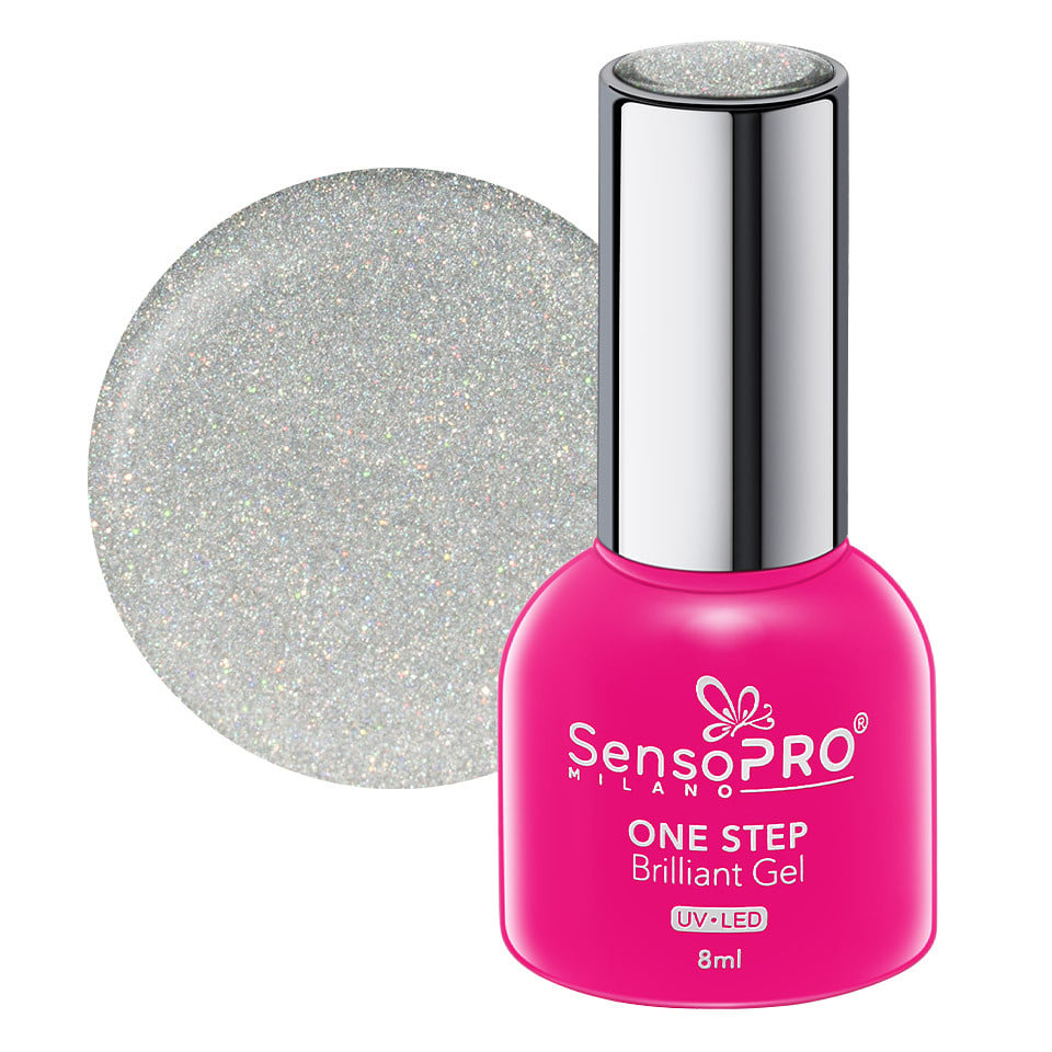 Oja Semipermanenta One Step Brilliant Gel SensoPRO Milano 8ml, Diamond Sparkle #76