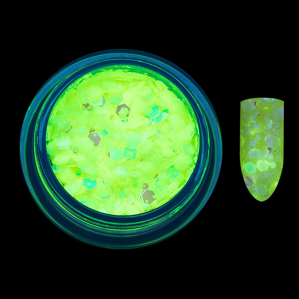 Paiete Unghii Neon Fluorescent LUXORISE, Lime - 1 | YEO