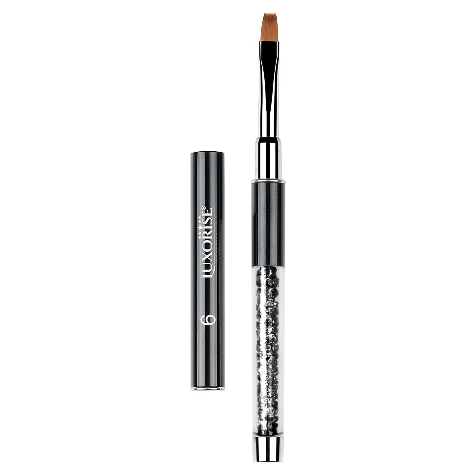 Pensula Unghii Aplicare Gel Nr. 6 Crystal Black, LUXORISE
