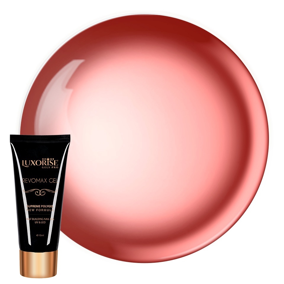 Polygel GlassStyle - REVOMAX GEL LUXORISE Sassy Strawberry, 15ml