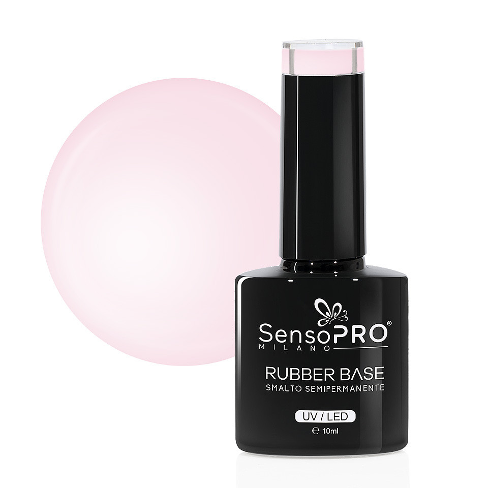 Rubber Base Gel SensoPRO Milano 10ml, #01 Rare Rose