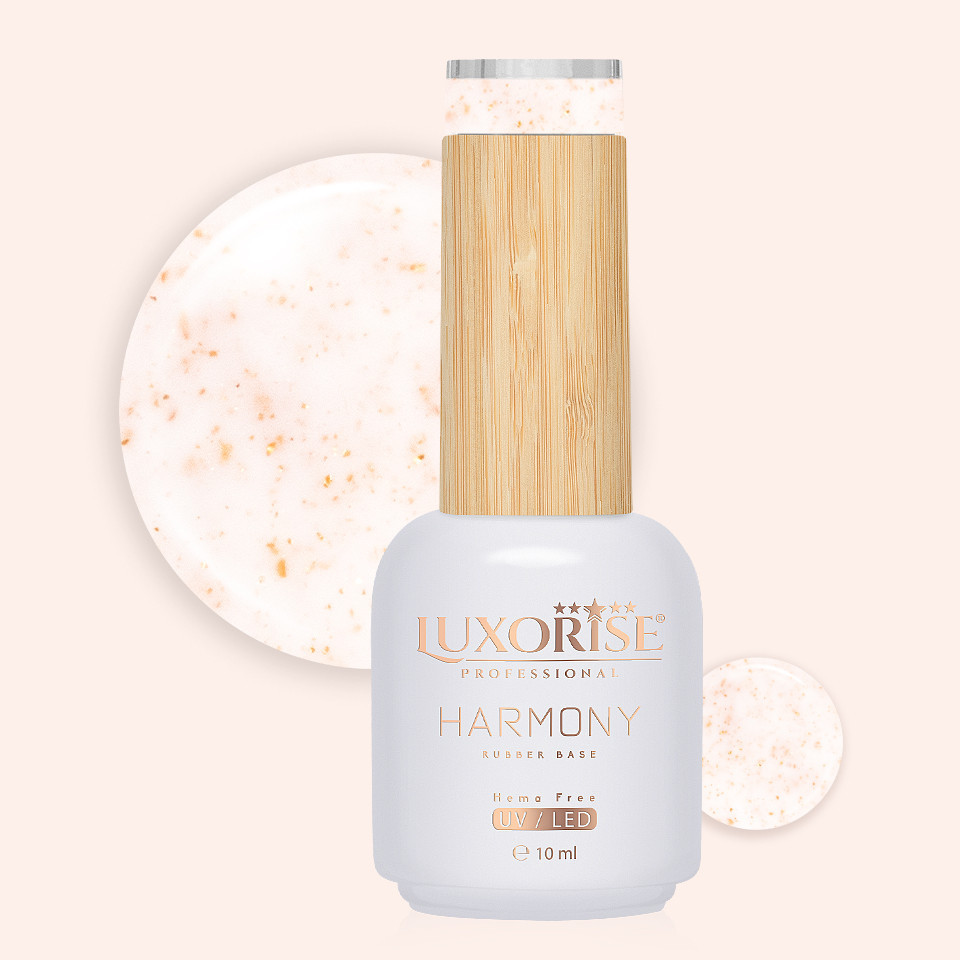 Rubber Base Hema Free LUXORISE Harmony - Gold Sparkle 10ml - 1 | YEO