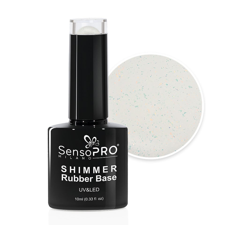 Shimmer Rubber Base SensoPRO Milano - #17 Glimmer Prosecco, 10ml