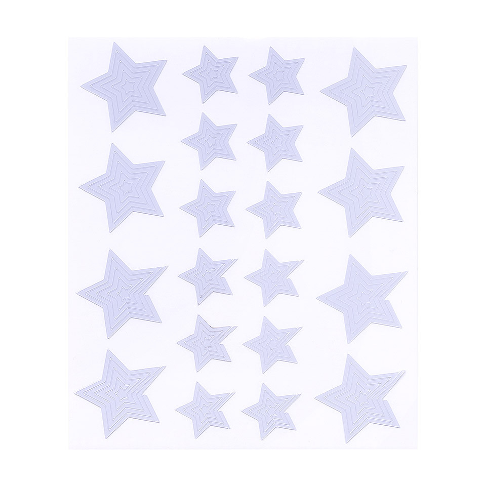 Sticker Sablon Nail Art SensoPRO Milano, Stars Shapes - 1 | YEO