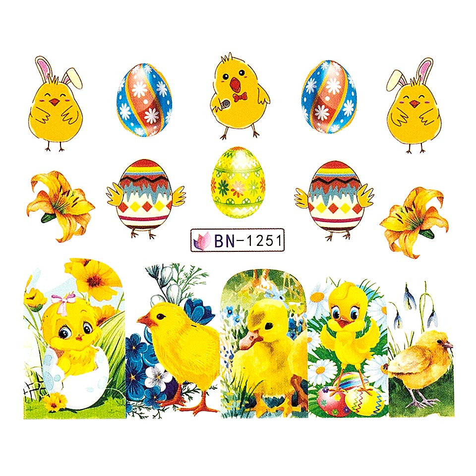 Tatuaj Unghii LUXORISE Easter Fun, BN-1251