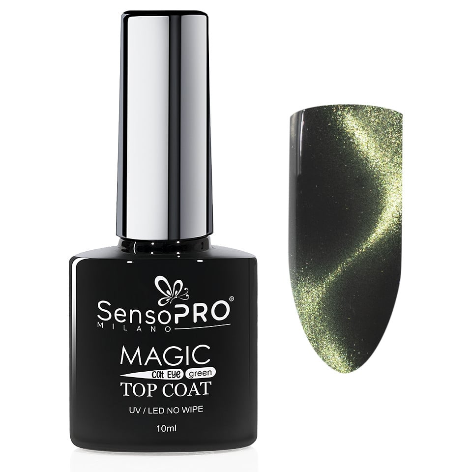 Top Coat Cat Eye SensoPRO Milano 10ml, Green