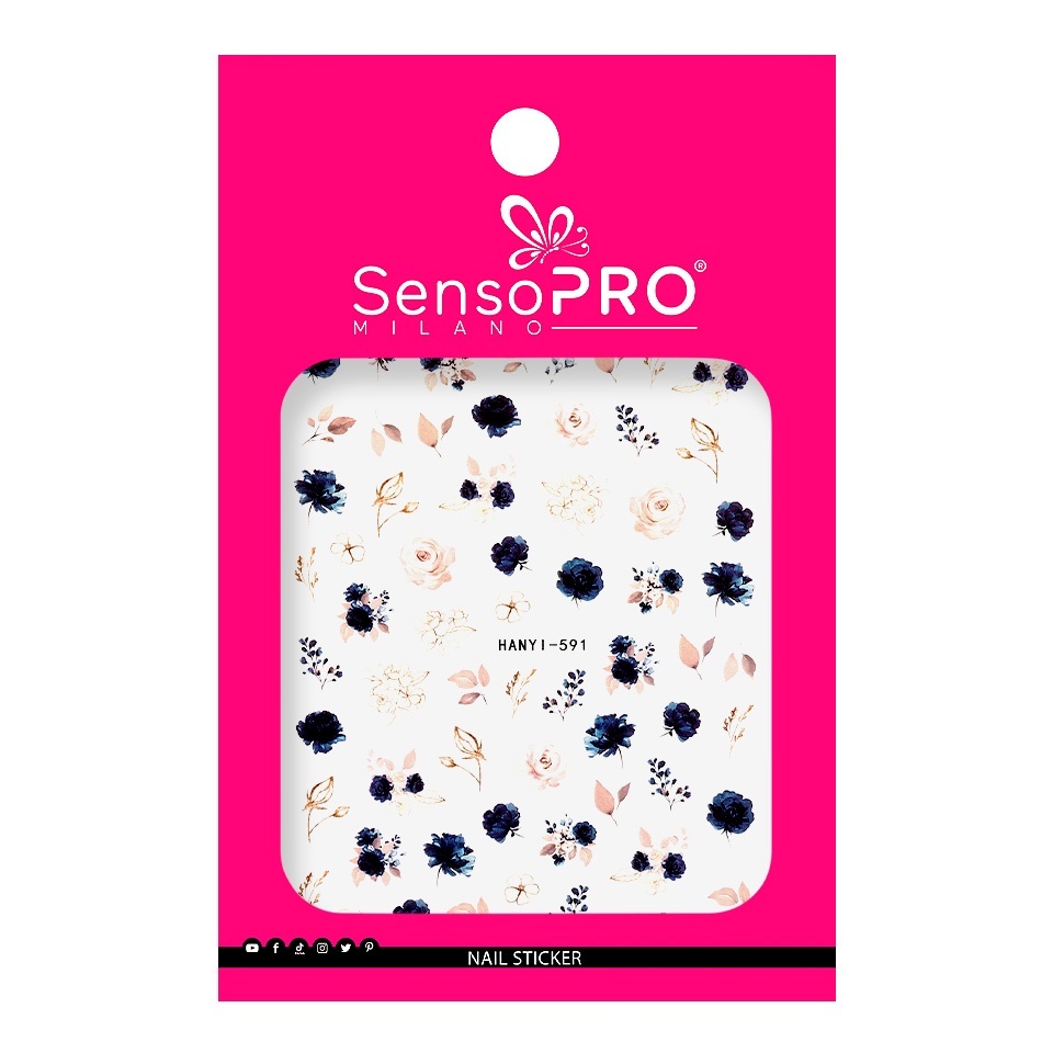Abtibilduri Unghii SensoPRO Milano Millenium Flowers, model HANYI-591 - 1 | YEO