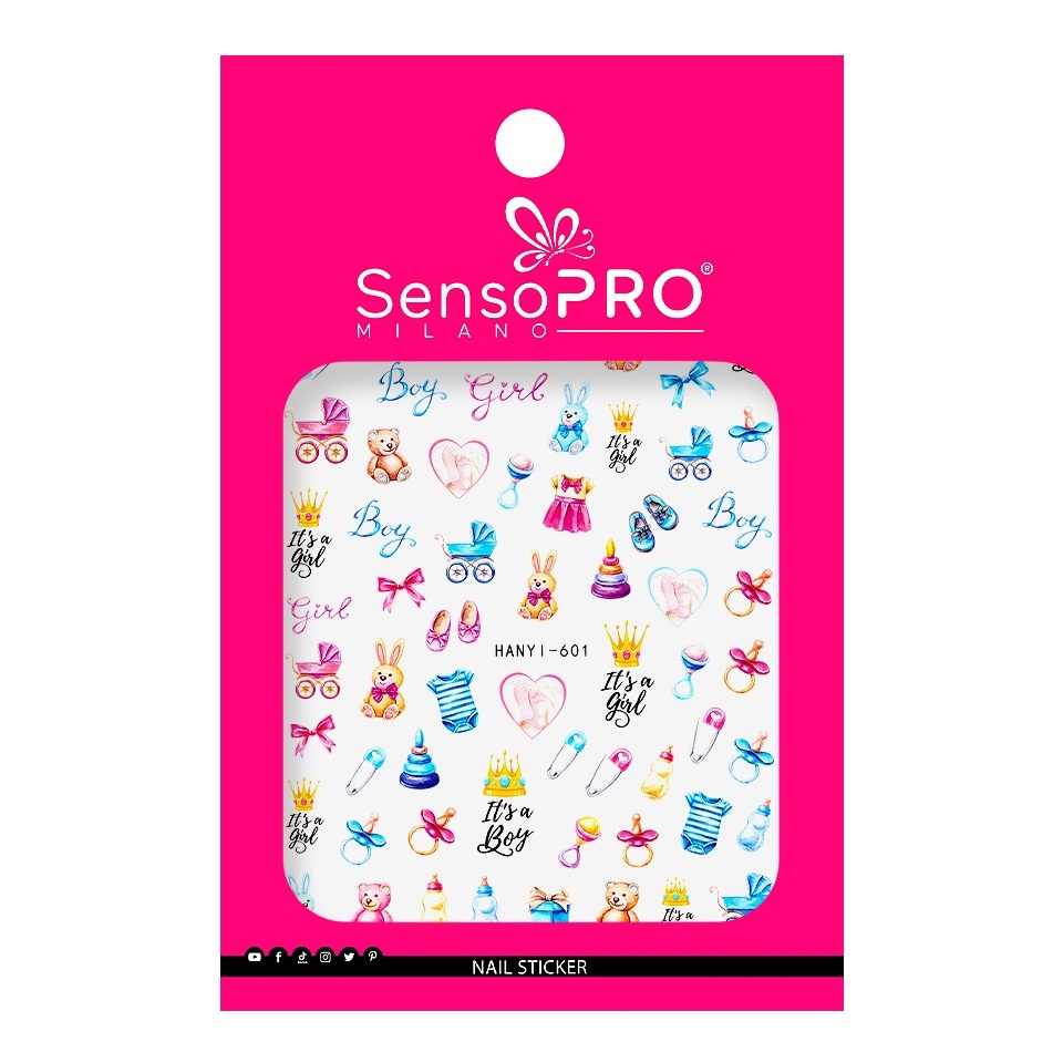 Abtibilduri Unghii SensoPRO Milano Smile Time!, model HANYI-601 - 1 | YEO