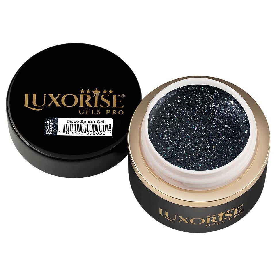 Disco Spider Gel LUXORISE, Black - Favourite Midnight, 5ml - 2 | YEO