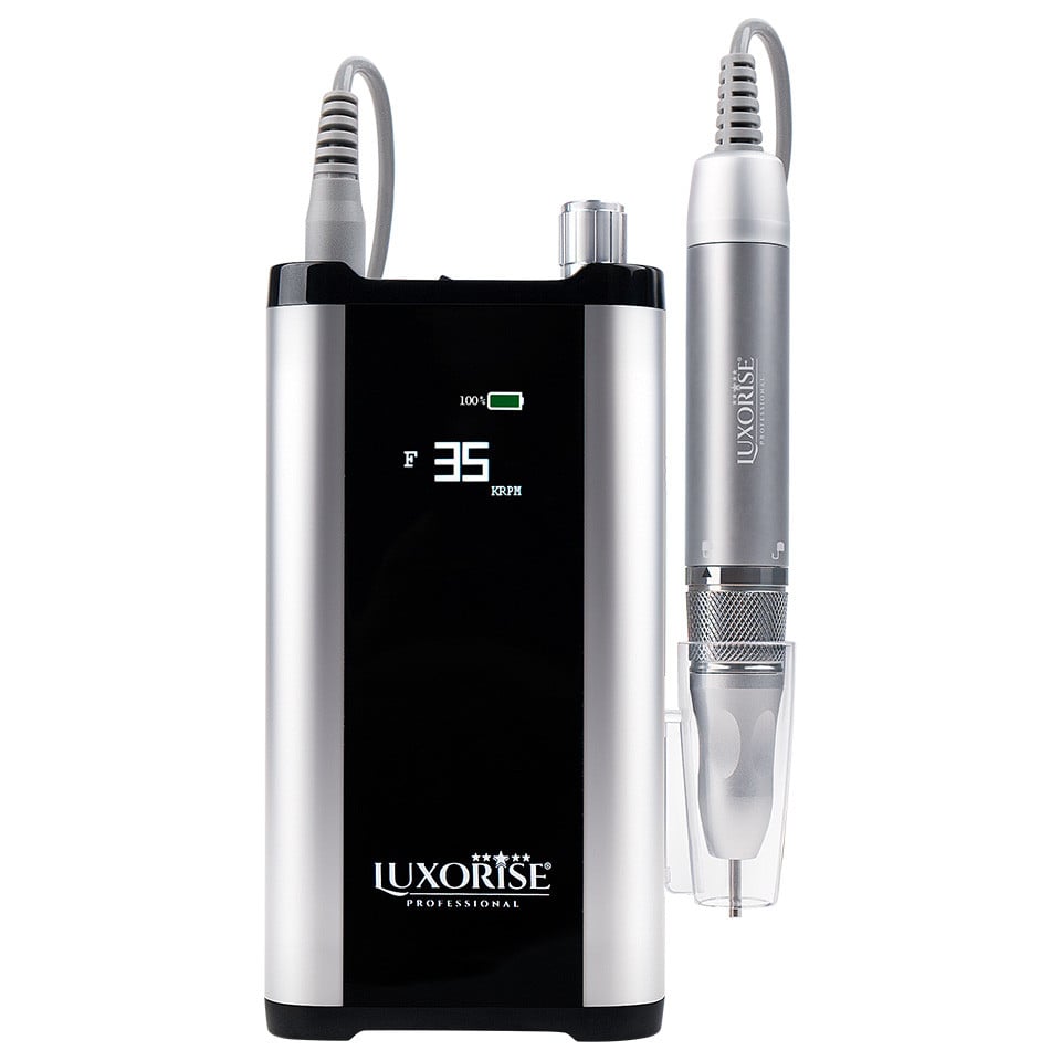 Freza unghii portabila brushless Titanium MASTER - LUXORISE , 35.000 RPM, Silver