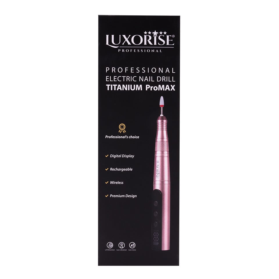 Freza Unghii Portabila cu Display Digital Titanium ProMAX - LUXORISE, Pink - 1 | YEO