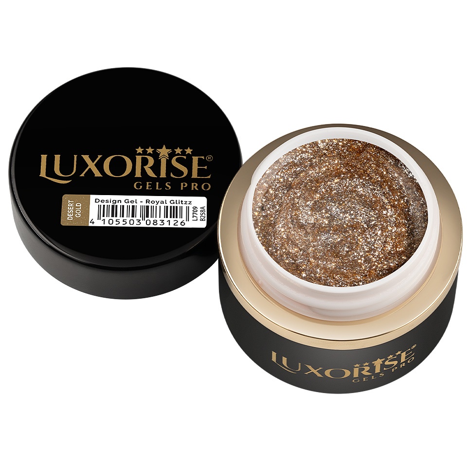 Gel Design 3D LUXORISE - Royal Glitz, Desert Gold 5ml - 1 | YEO