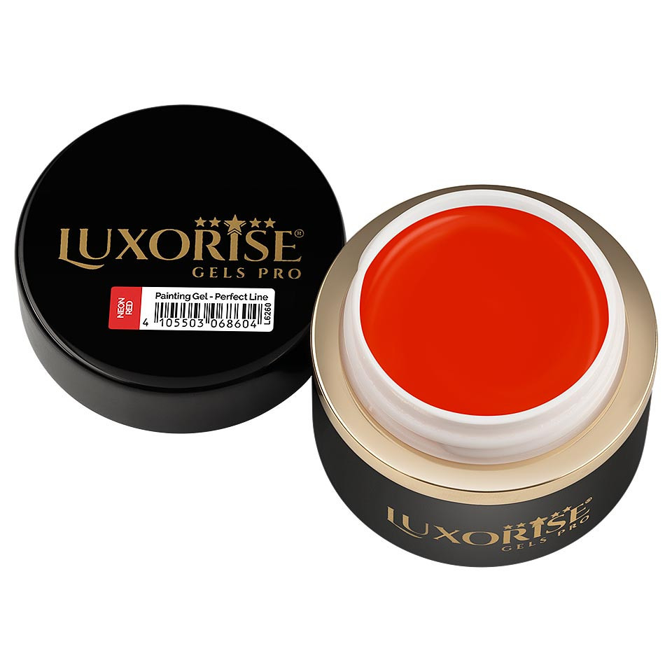 Gel Pictura Unghii LUXORISE Perfect Line - Neon Red, 5ml - 2 | YEO