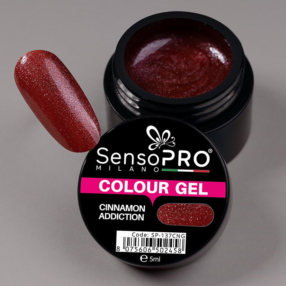 Gel UV Colorat Cinnamon Addiction 5ml, SensoPRO Milano - 3 | YEO