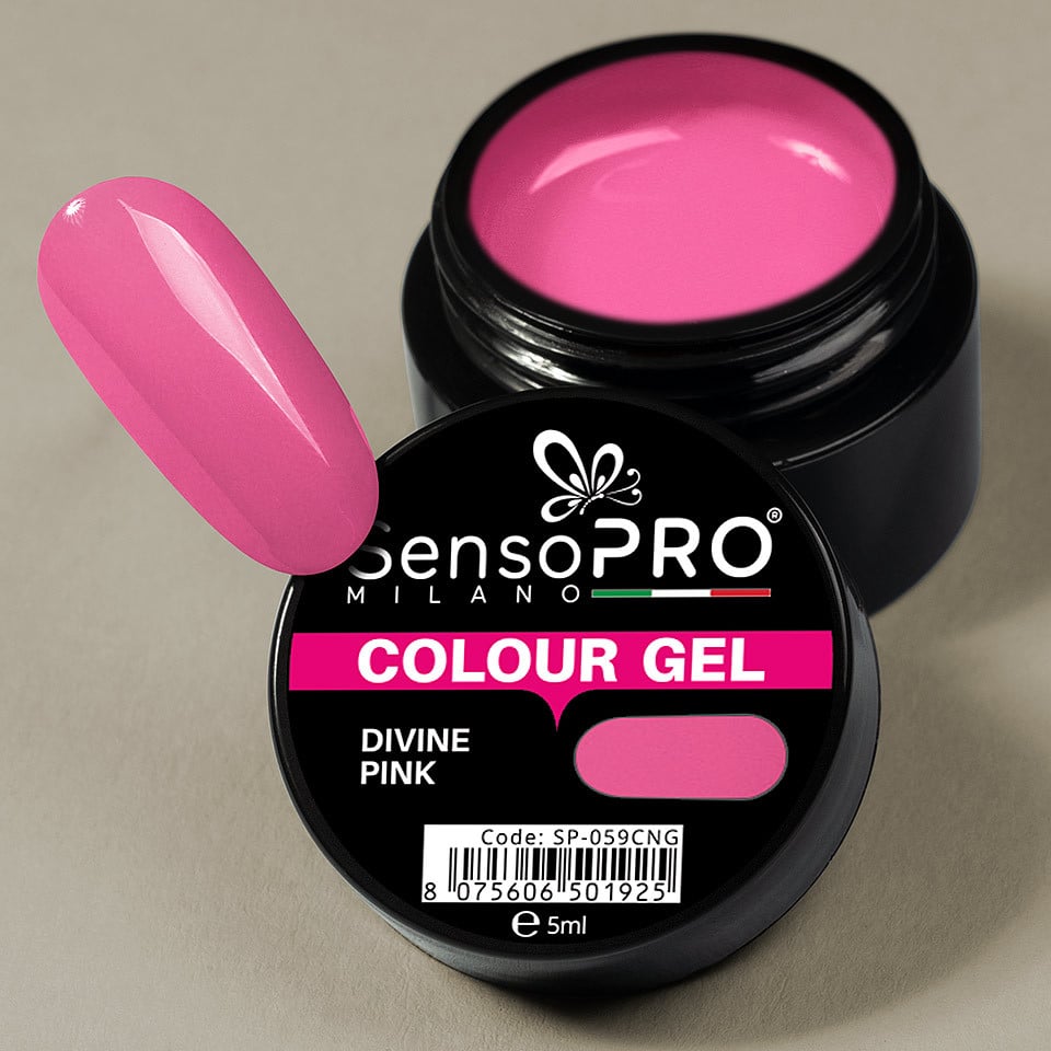 Gel UV Colorat Divine Pink 5ml, SensoPRO Milano - 3 | YEO