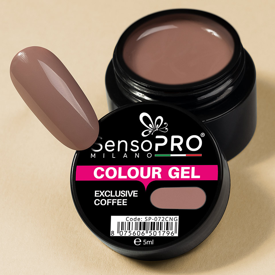 Gel UV Colorat Exclusive Coffee 5ml, SensoPRO Milano - 2 | YEO