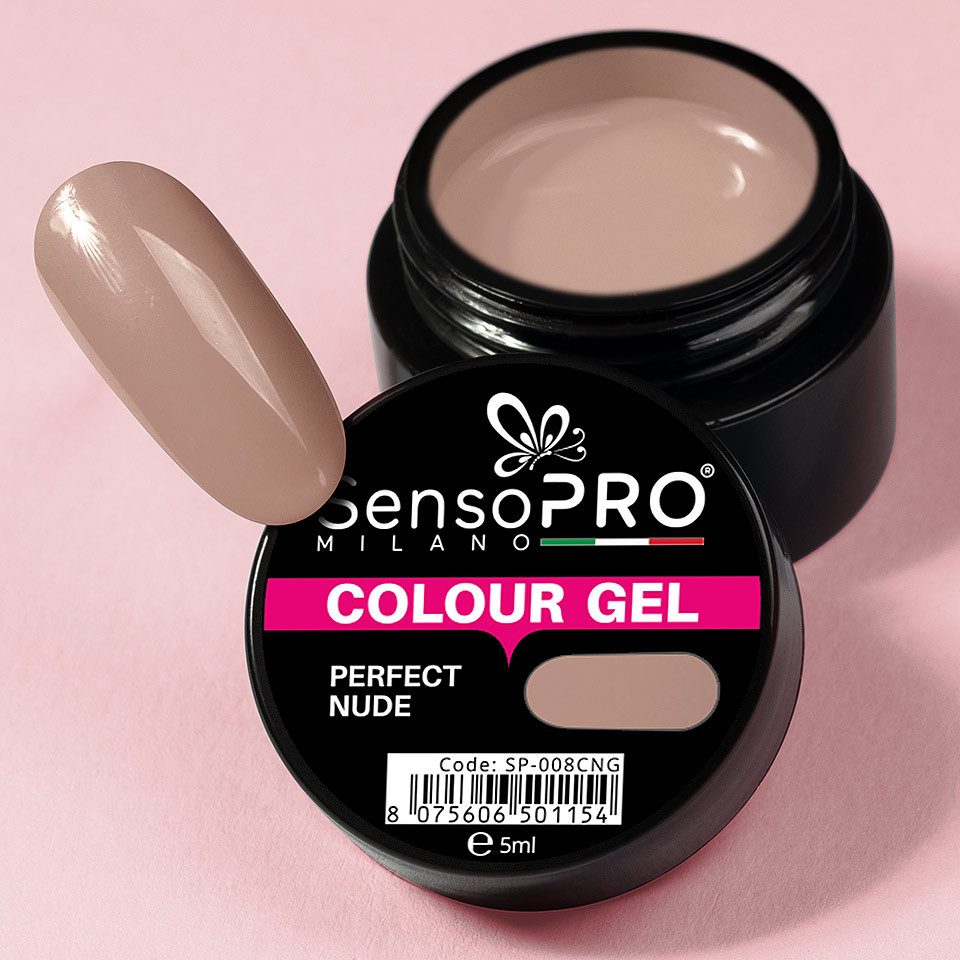 Gel UV Colorat Perfect Nude 5ml, SensoPRO Milano - 3 | YEO