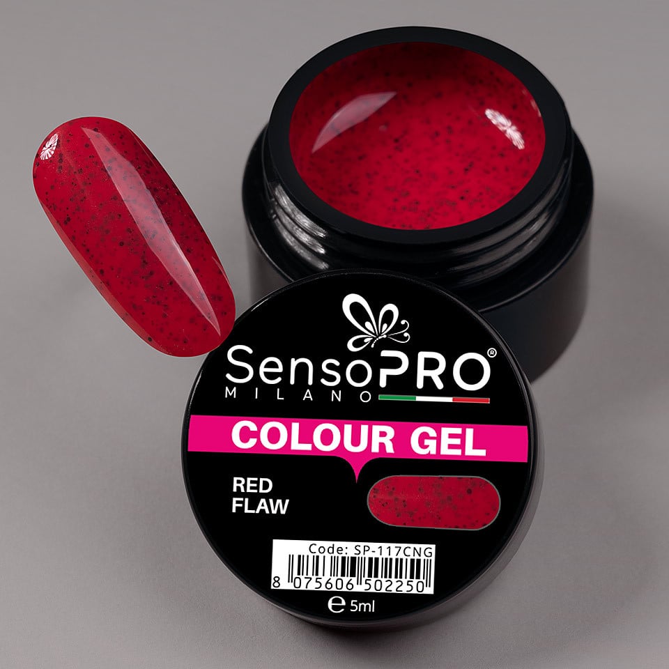 Gel UV Colorat Red Flaw 5ml, SensoPRO Milano - 3 | YEO