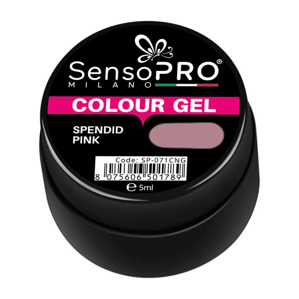 Gel UV Colorat Spendid Pink 5ml, SensoPRO Milano - 1 | YEO