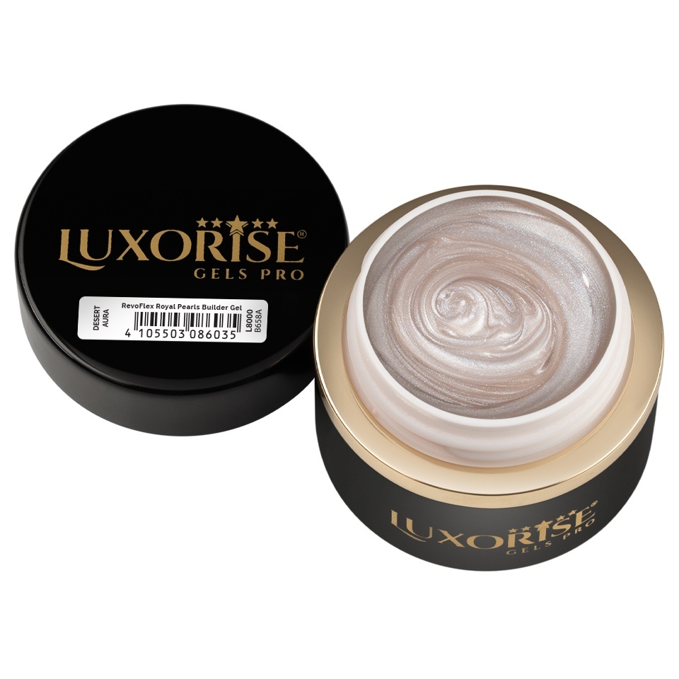Gel UV Constructie Unghii RevoFlex Royal Pearls LUXORISE 15ml, Desert Aura - 2 | YEO