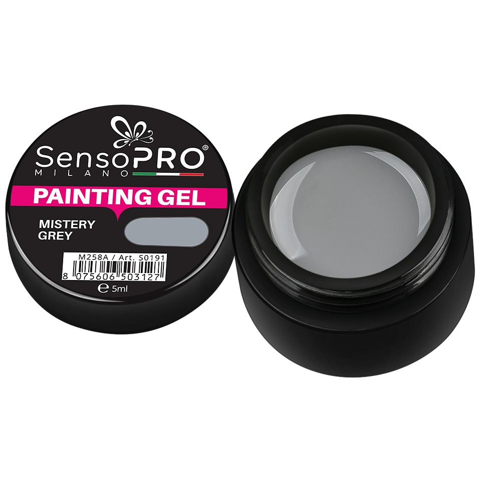 Gel UV Pictura Unghii Mistery Grey 5ml, SensoPRO Milano - 1 | YEO