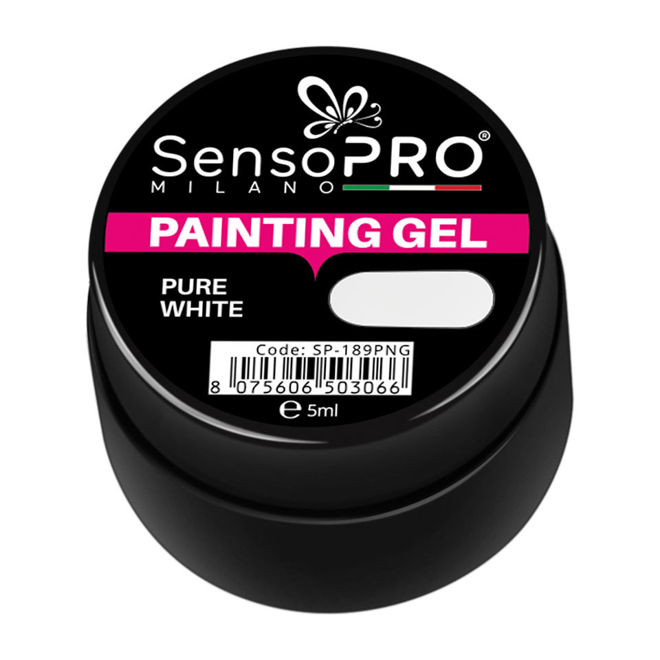 Gel UV Pictura Unghii Pure White 5ml, SensoPRO Milano - 1 | YEO