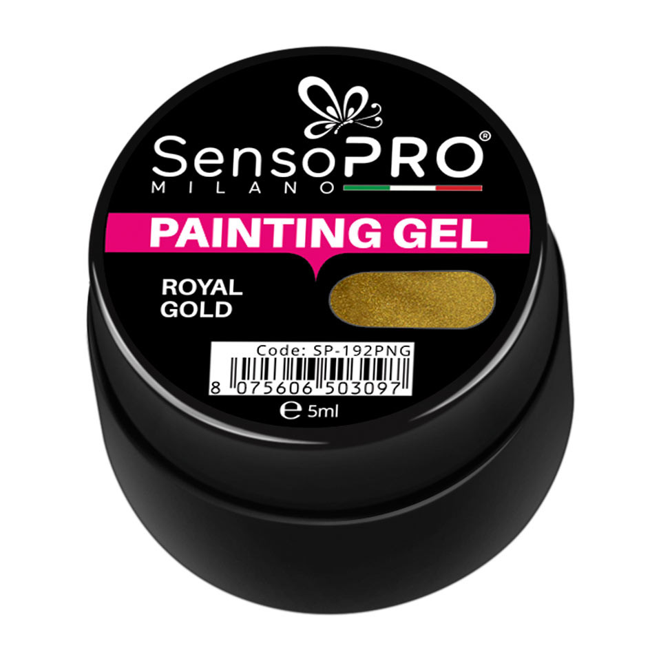 Gel UV Pictura Unghii Royal Gold 5ml, SensoPRO Milano - 1 | YEO