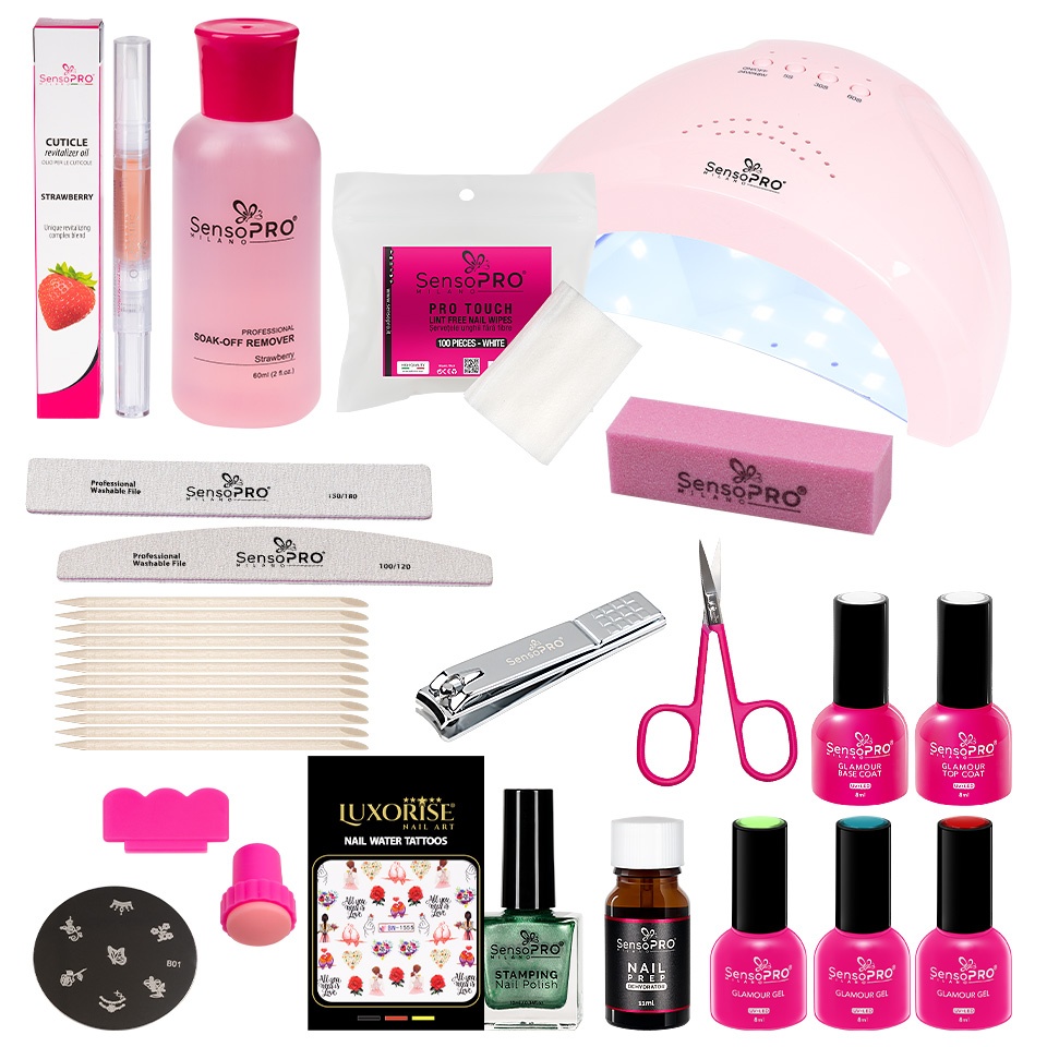 Kit Consumabile Oja Semipermanenta Glamorous Crush SensoPRO Milano + CADOU