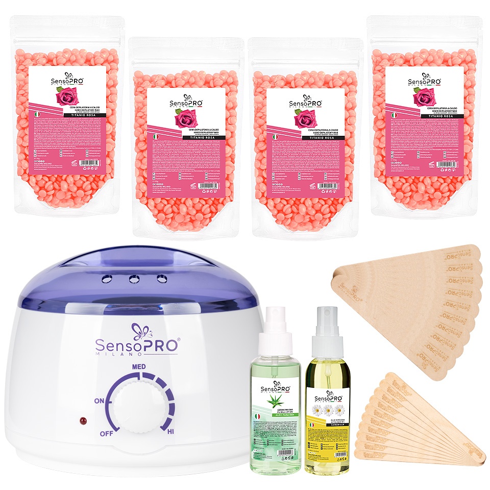 Kit Epilare Ceara Total Rose Skin, SensoPRO Milano