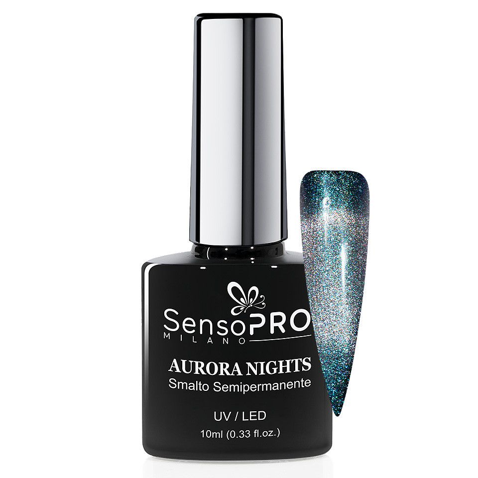 Oja Semipermanenta Aurora Nights SensoPRO Milano 10ml, Night Lights 01