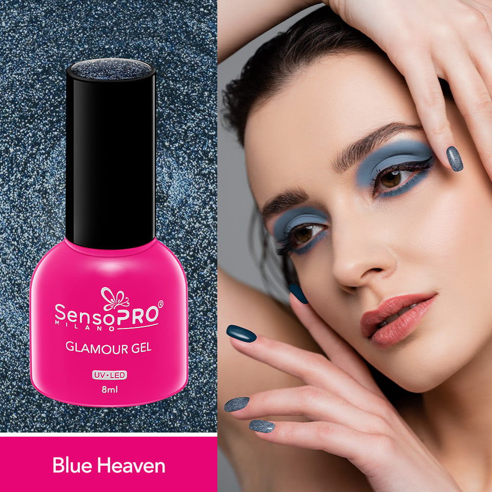 Oja Semipermanenta Glamour Gel SensoPRO Milano 8ml, Blue Heaven #62 - 1 | YEO