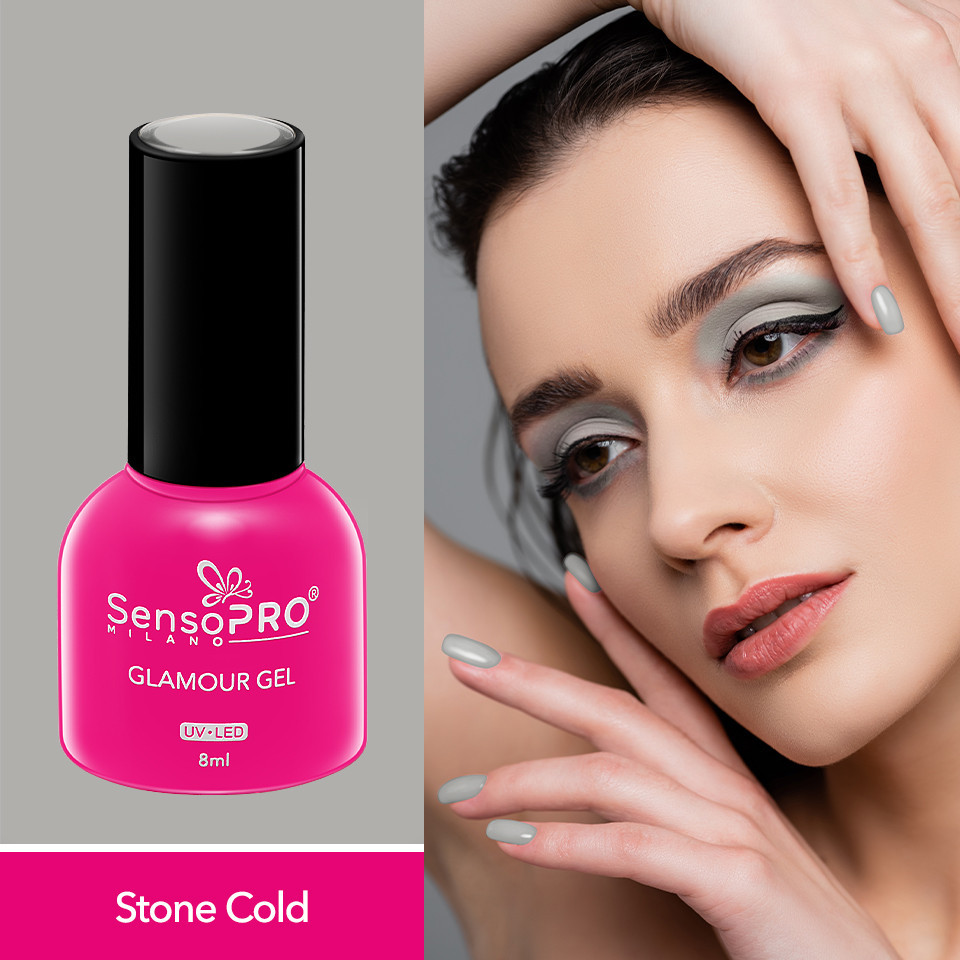 Oja Semipermanenta Glamour Gel SensoPRO Milano 8ml, Stone Cold #12 - 1 | YEO