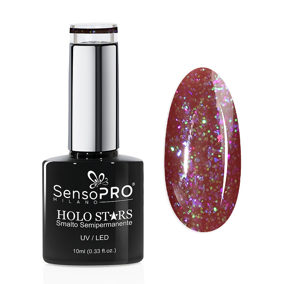 Oja Semipermanenta Holo Stars SensoPRO Milano 10ml, Space Cherry #16 - 1 | YEO