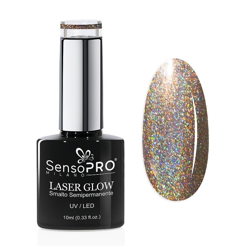 Oja Semipermanenta Holografica Laser Glow SensoPRO Milano 10ml, Star Illusion #21 - 2 | YEO