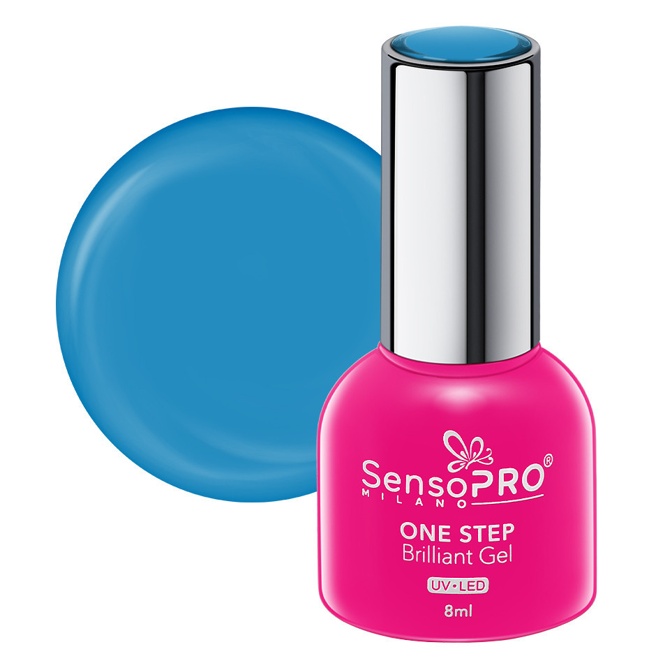 Oja Semipermanenta One Step Brilliant Gel SensoPRO Milano 8ml, Blue Story #115