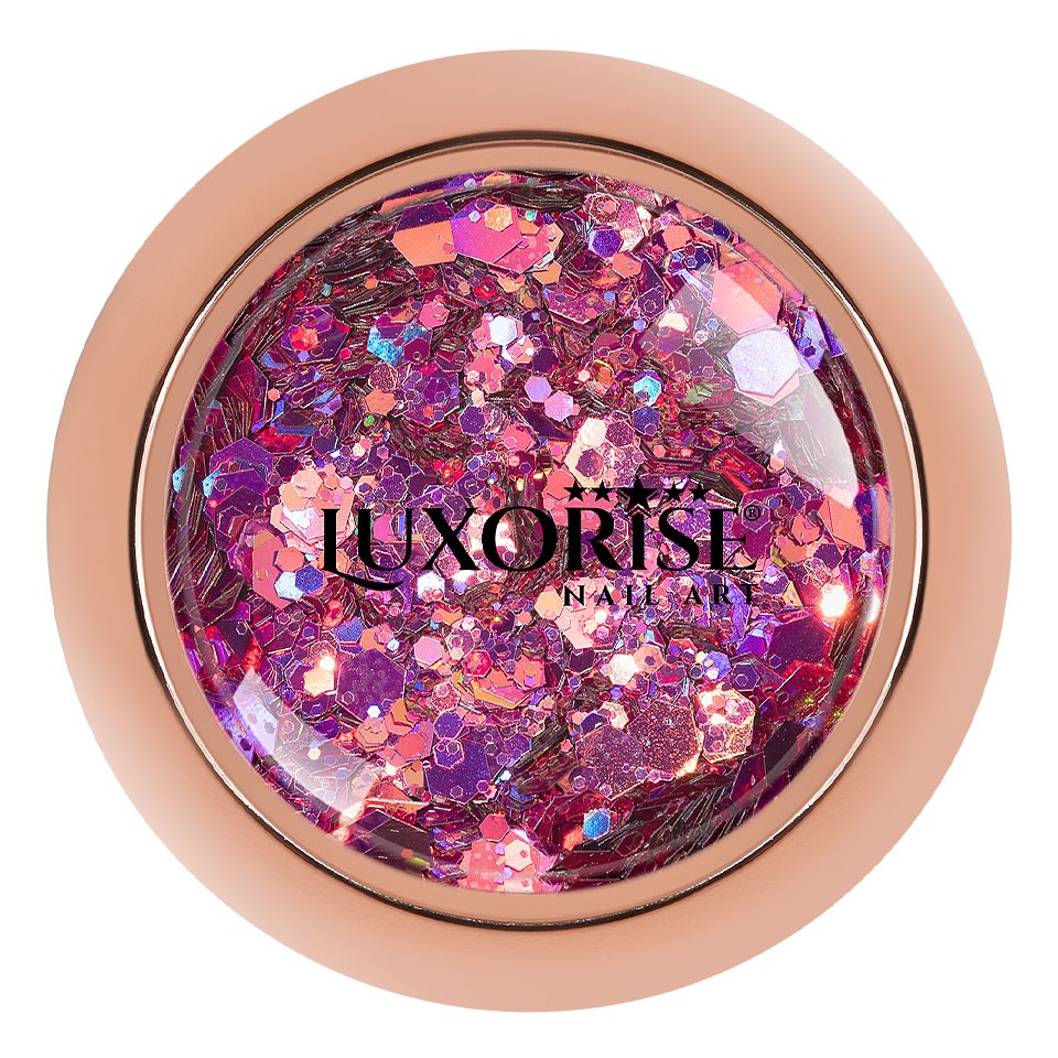 Paiete Unghii LUXORISE Magenta Disco Lights