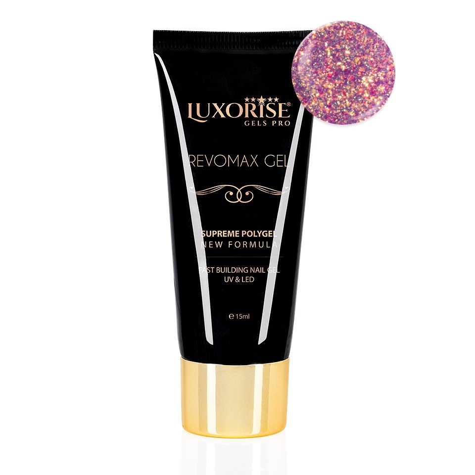 Polygel REVOMAX GEL LUXORISE Berry Prism, 15ml