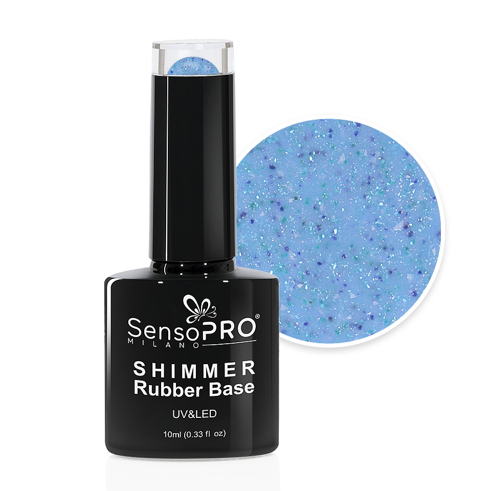 Shimmer Rubber Base SensoPRO Milano - #52 Spoty Sky, 10ml