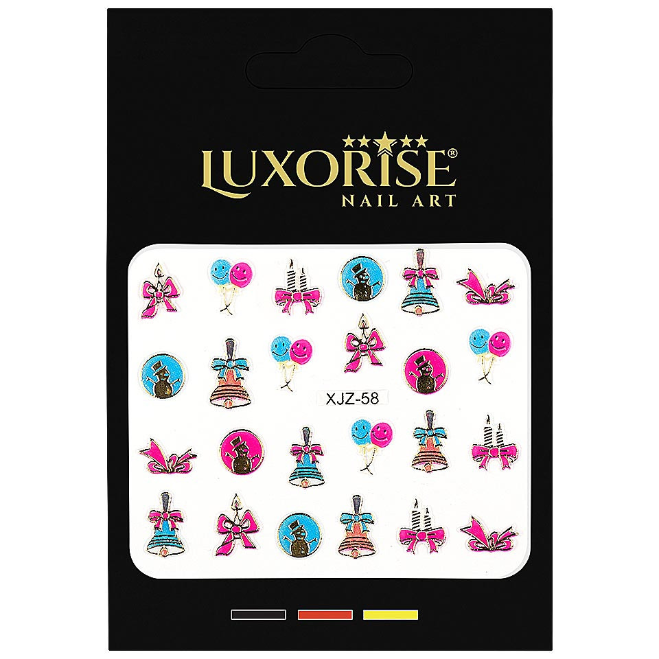 Sticker 3D Unghii LUXORISE, Christmas Bells XJZ-58 - 1 | YEO