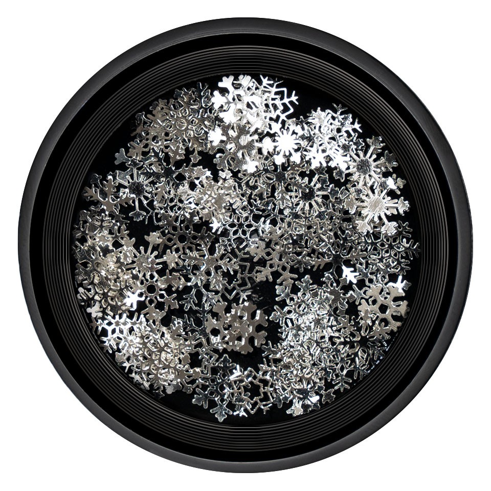 Strasuri Unghii LUXORISE, Silver Snowflakes