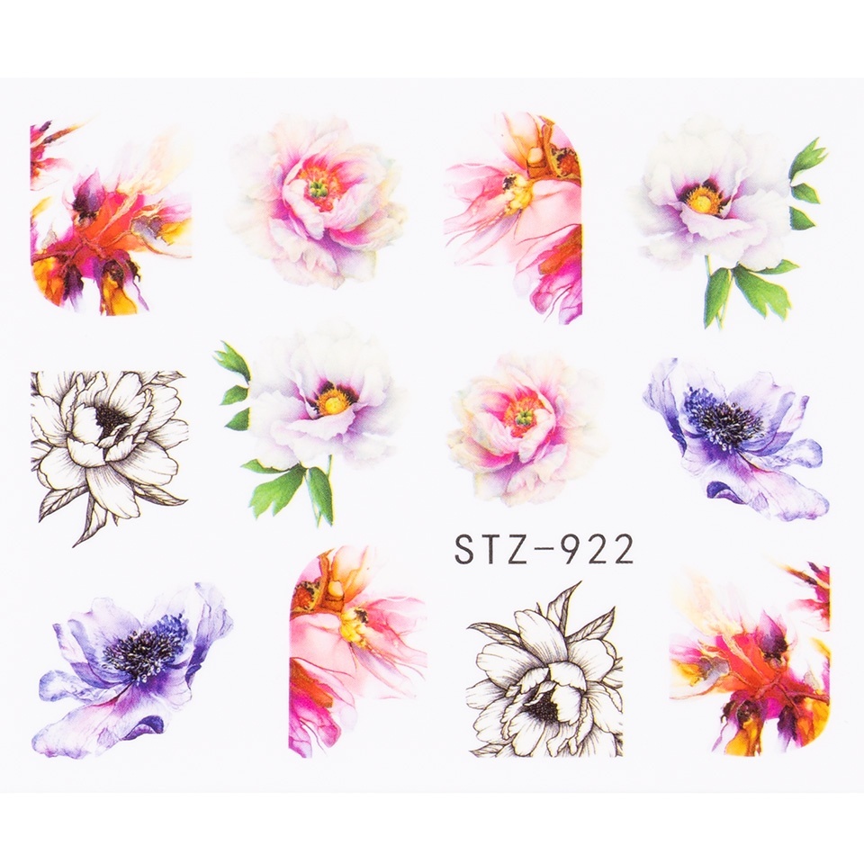 Tatuaj Unghii LUXORISE Flower Mix, STZ-922 - 2 | YEO