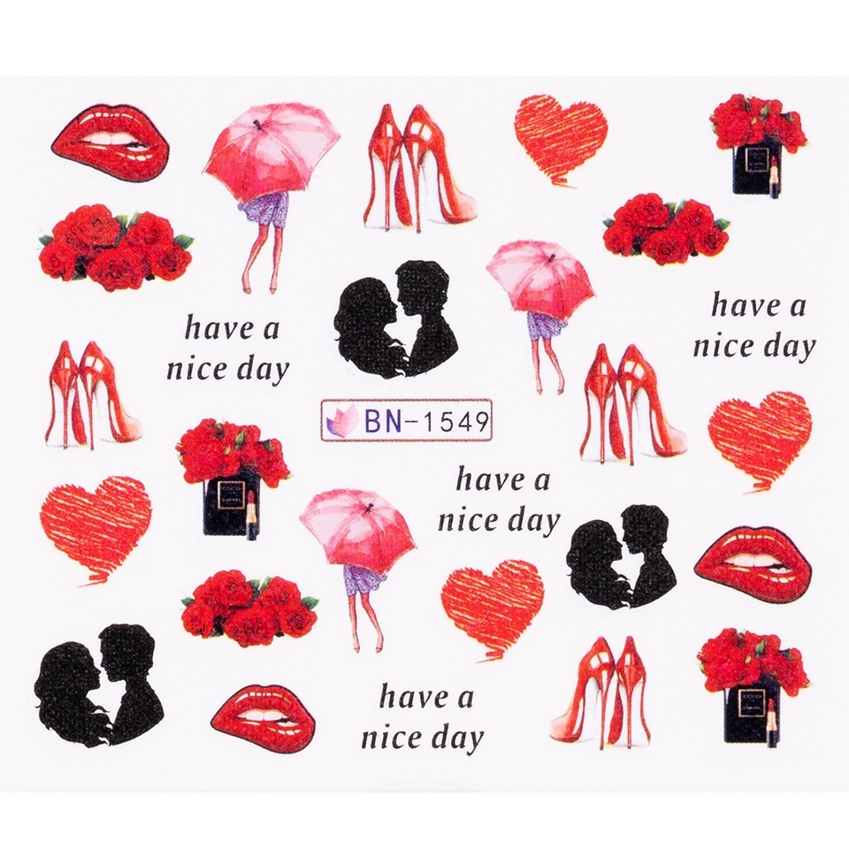 Tatuaj Unghii LUXORISE Love Rocks, BN-1549 - 1 | YEO