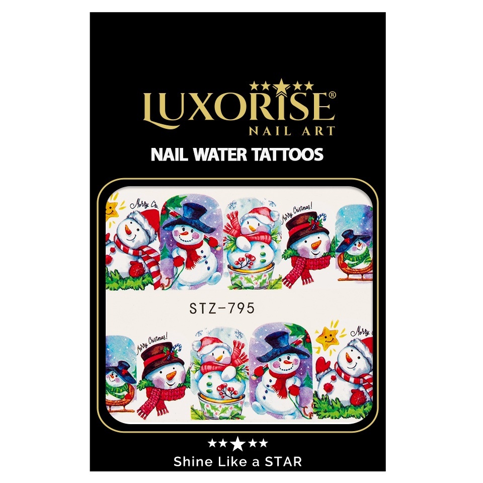 Tatuaj Unghii LUXORISE Snowmen Look, STZ-795 - 2 | YEO