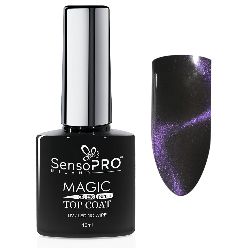 Top Coat Cat Eye SensoPRO Milano 10ml, Purple