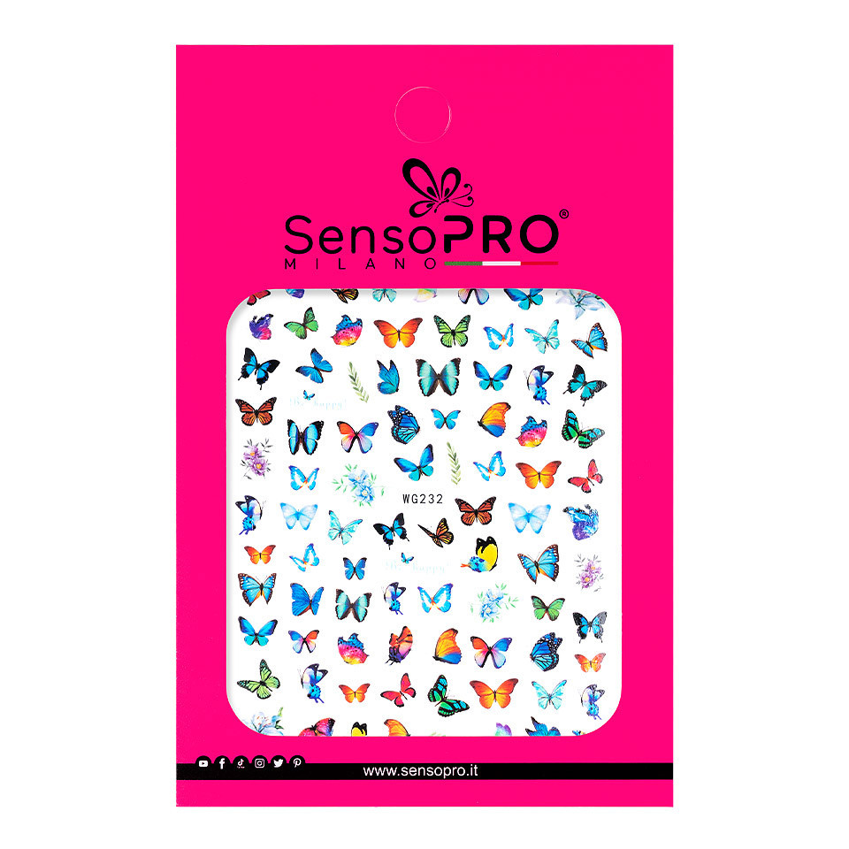 Abtibild Unghii SensoPRO Milano, Butterfly Story WG232 - 2 | YEO