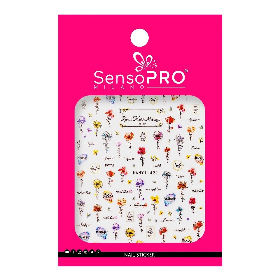 Abtibild Unghii SensoPRO Milano - Flower Diary - 1 | YEO