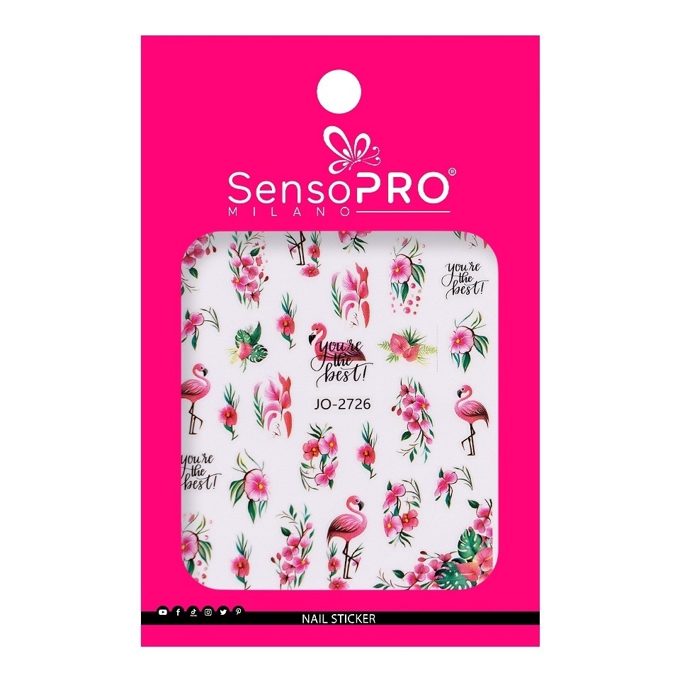 Abtibild Unghii SensoPRO Milano - Pink Flamingo
