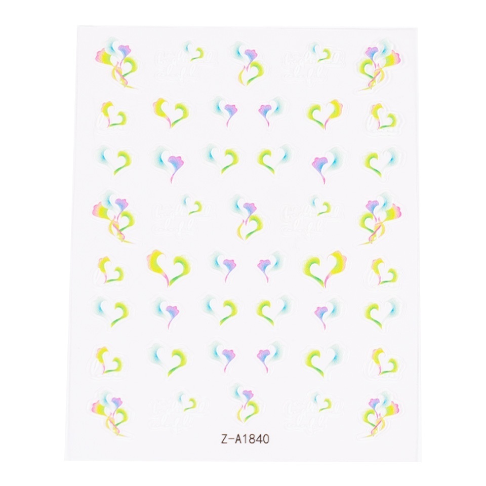Abtibild Unghii SensoPRO Milano - Rainbow Hearts - 1 | YEO